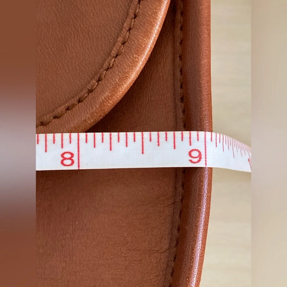 Classic Caramel Leather Crossbody Bag by Hunt Club - Picture 11 of 13